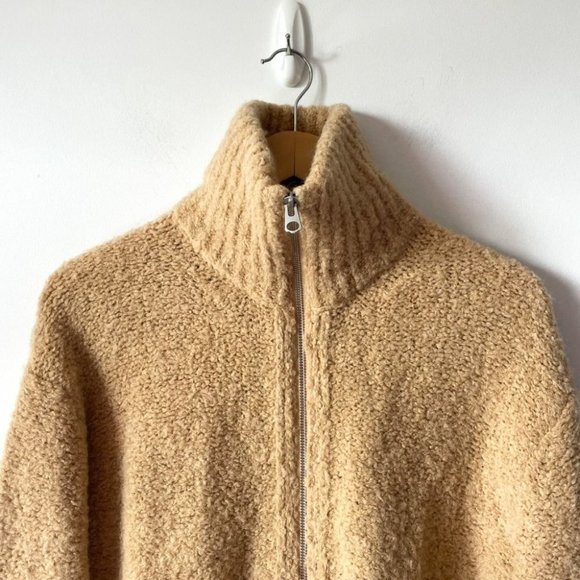 Aritzia Wilfred Marilyn Alpaca Wool Zip Up  Cardigan Sweater Sanders Sz Medium - Picture 6 of 9